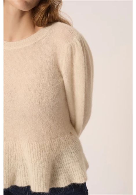 Des Petits Hauts Women's Bianca Cream Superfine Alpaca Peplum Sweater Des Petits Hauts |  | 1H26005602066